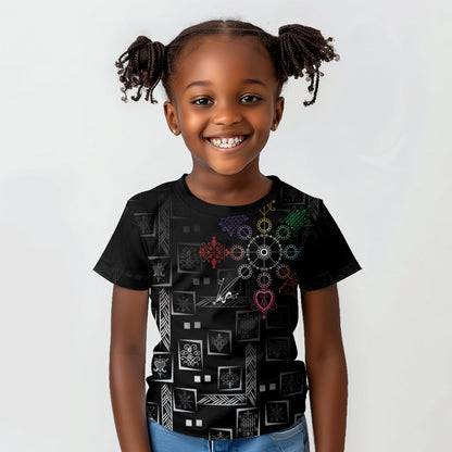 Afro Haiti Vodou Milokan Kid T shirt