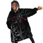 Afro Haiti Vodou Milokan Kid Wearable Blanket Hoodie