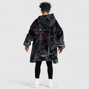 Afro Haiti Vodou Milokan Kid Wearable Blanket Hoodie