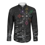Afro Haiti Vodou Milokan Long Sleeve Button Shirt