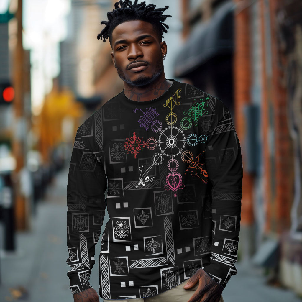 Afro Haiti Vodou Milokan Long Sleeve Shirt