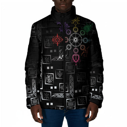 Afro Haiti Vodou Milokan Padded Jacket