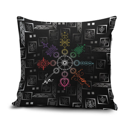 Afro Haiti Vodou Milokan Pillow Cover