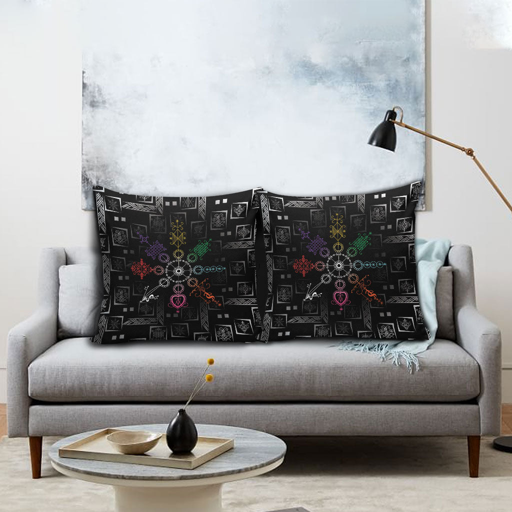 Afro Haiti Vodou Milokan Pillow Cover