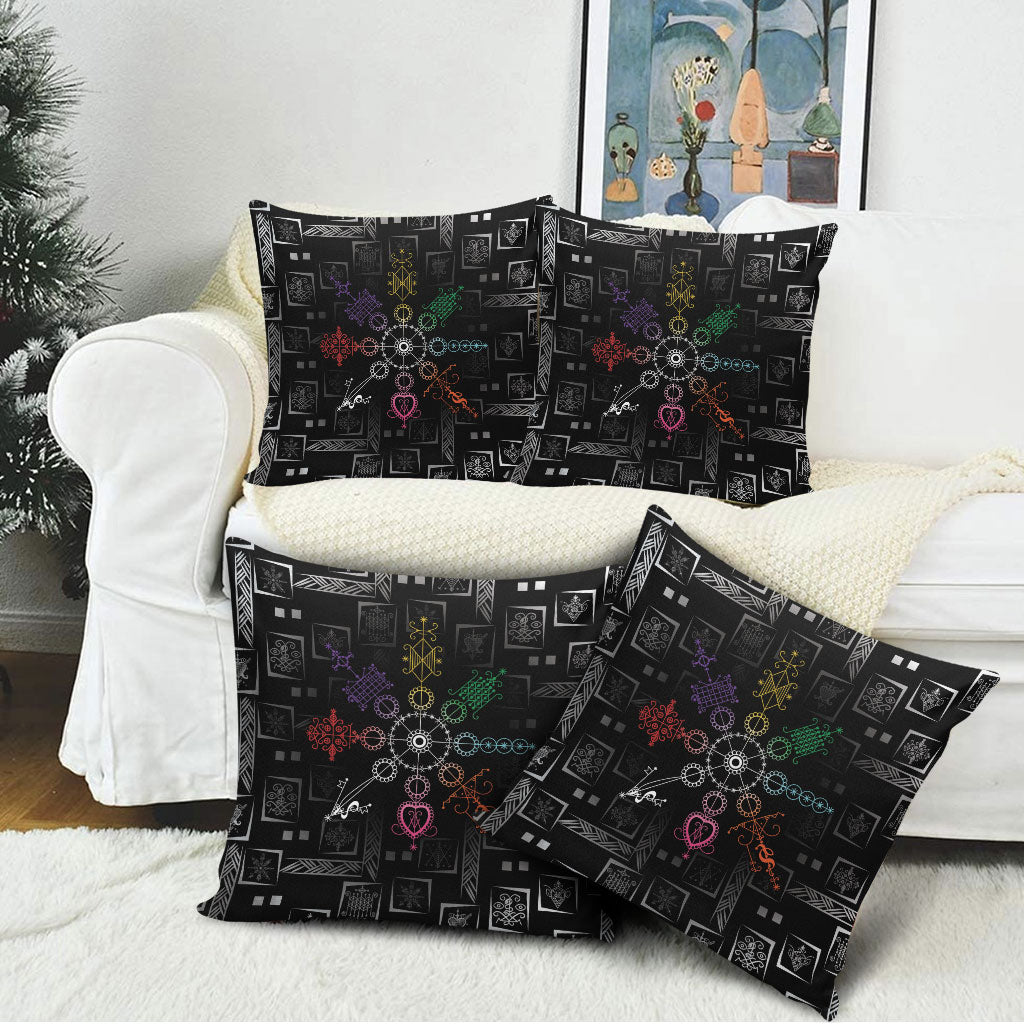 Afro Haiti Vodou Milokan Pillow Cover