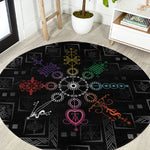 Afro Haiti Vodou Milokan Round Carpet