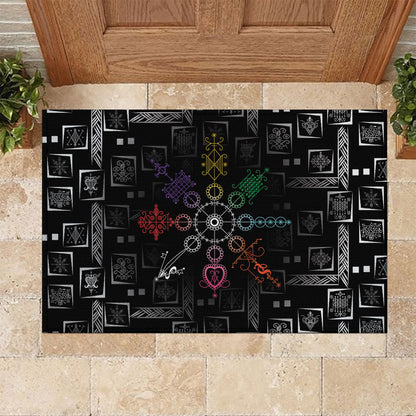 Afro Haiti Vodou Milokan Rubber Doormat