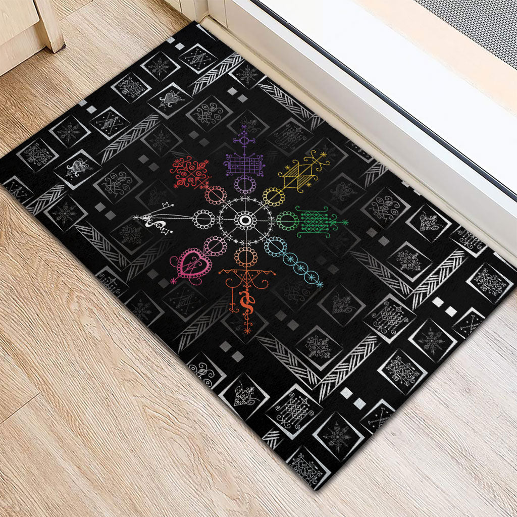 Afro Haiti Vodou Milokan Rubber Doormat