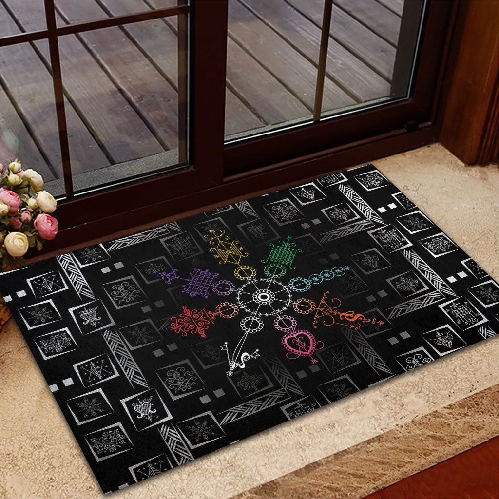 Afro Haiti Vodou Milokan Rubber Doormat