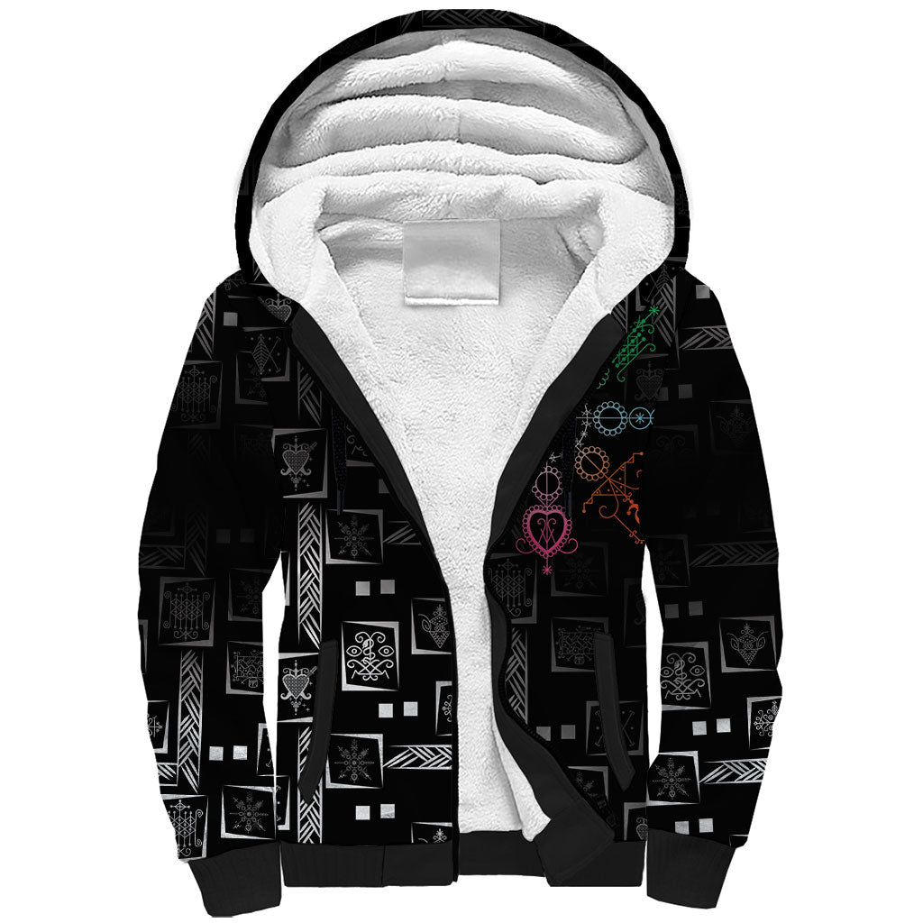 Afro Haiti Vodou Milokan Sherpa Hoodie