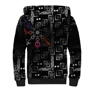 Afro Haiti Vodou Milokan Sherpa Hoodie