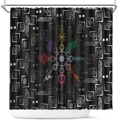 Afro Haiti Vodou Milokan Shower Curtain