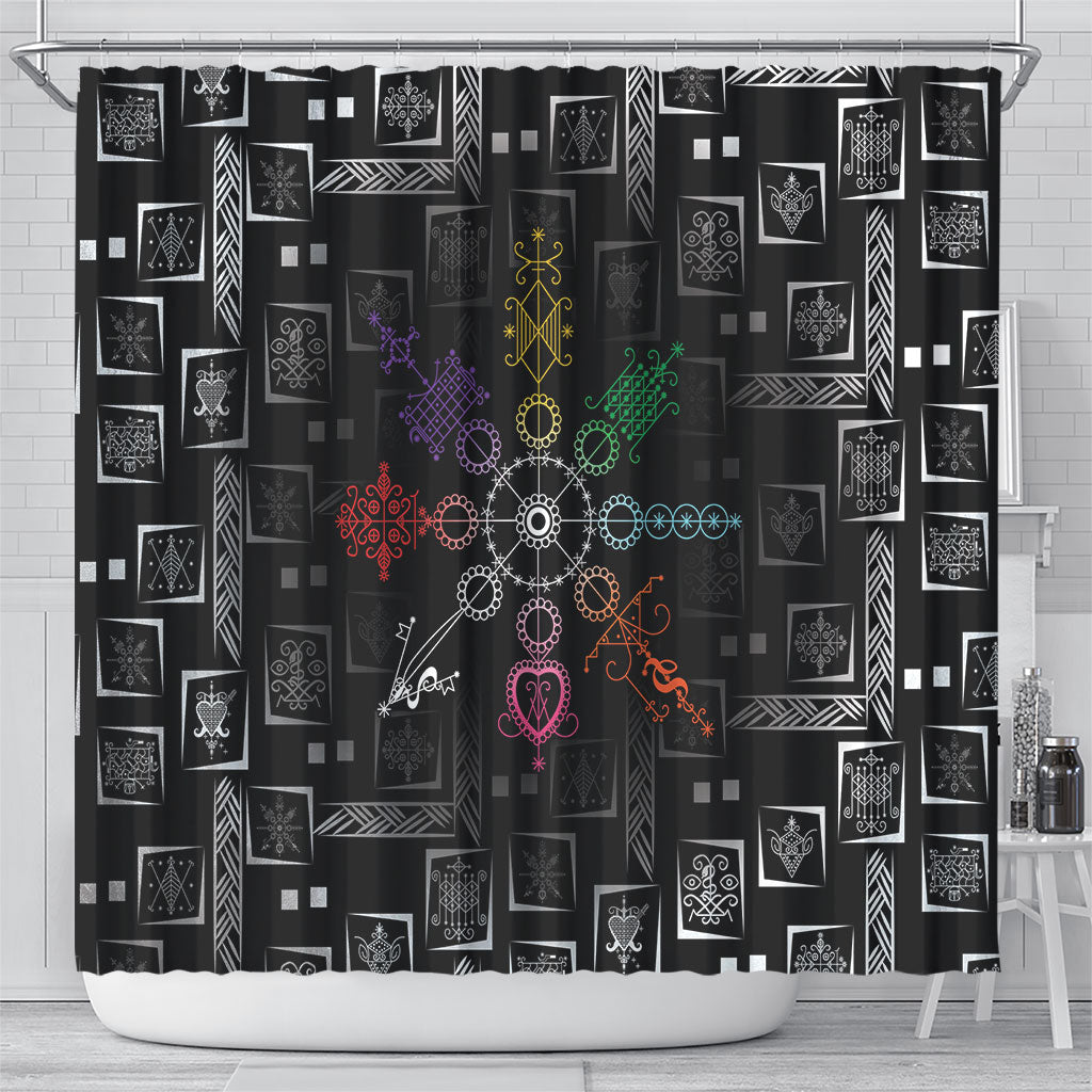 Afro Haiti Vodou Milokan Shower Curtain