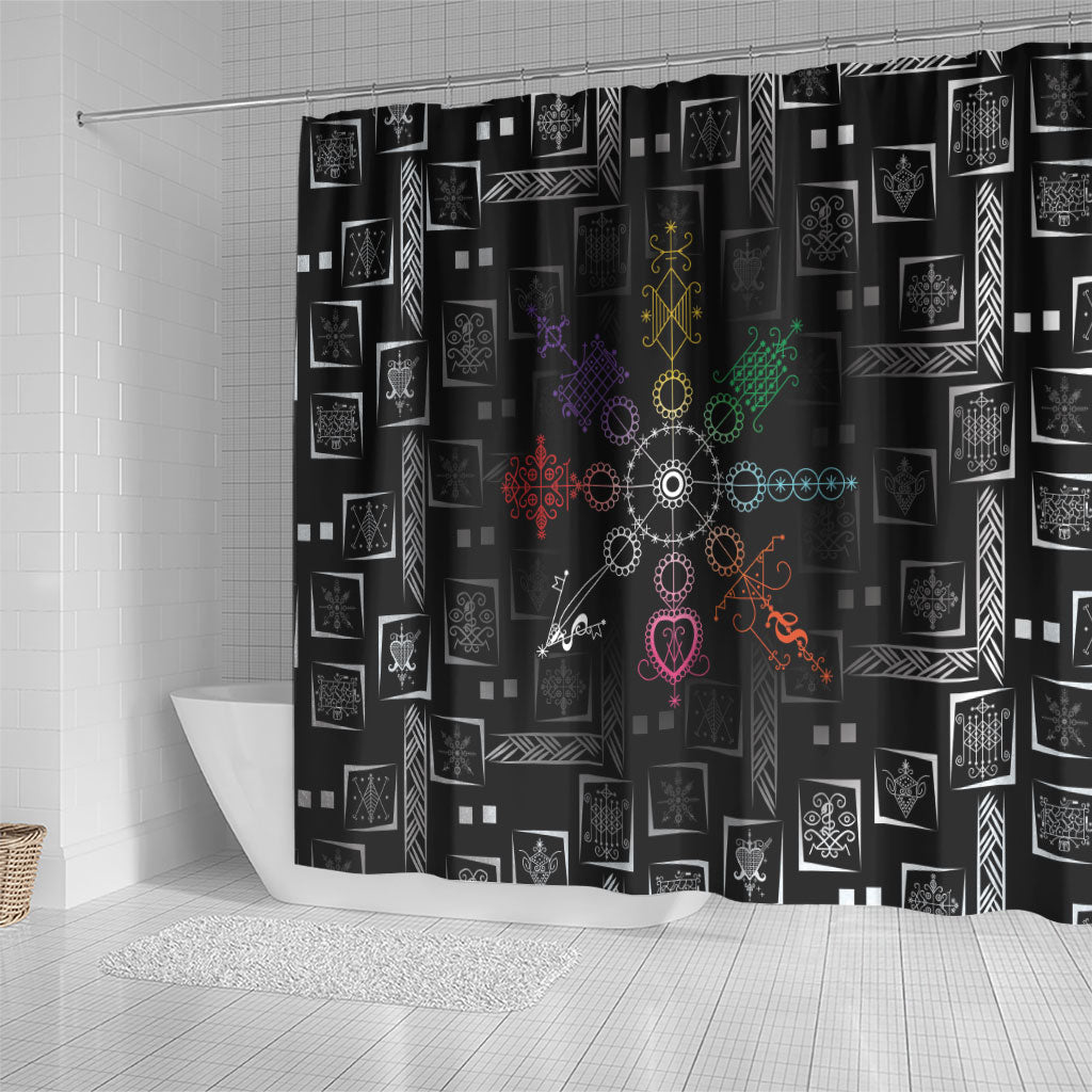 Afro Haiti Vodou Milokan Shower Curtain