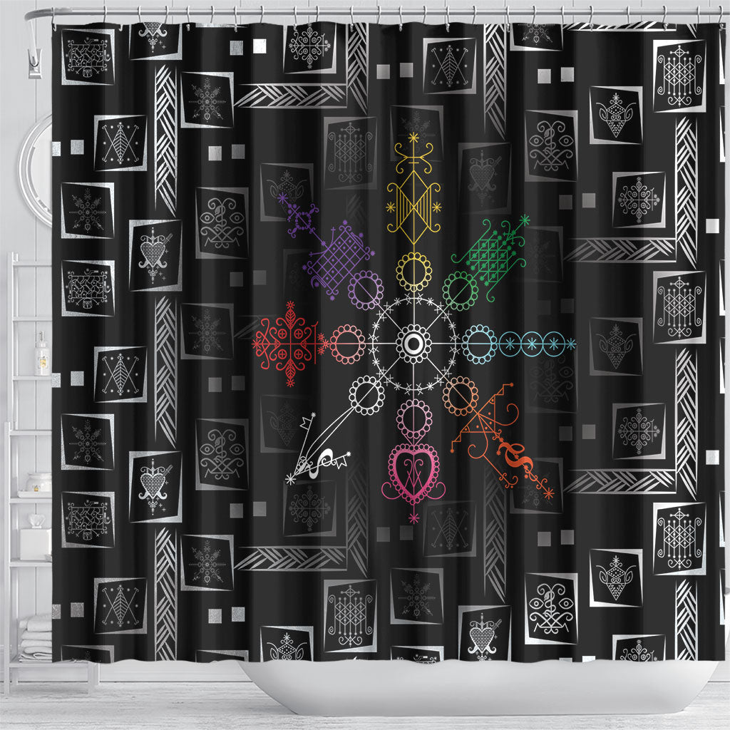Afro Haiti Vodou Milokan Shower Curtain