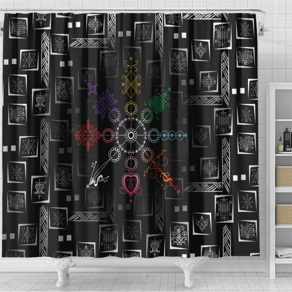 Afro Haiti Vodou Milokan Shower Curtain