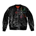 Afro Haiti Vodou Milokan Sleeve Zip Bomber Jacket