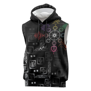 Afro Haiti Vodou Milokan Sleeveless Hoodie
