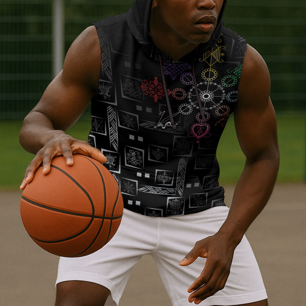 Afro Haiti Vodou Milokan Sleeveless Hoodie