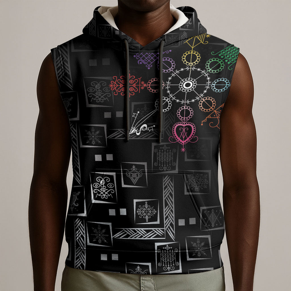 Afro Haiti Vodou Milokan Sleeveless Hoodie
