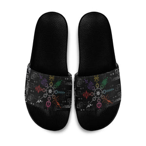 Afro Haiti Vodou Milokan Slide Sandals