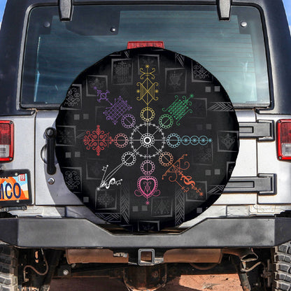 Afro Haiti Vodou Milokan Spare Tire Cover