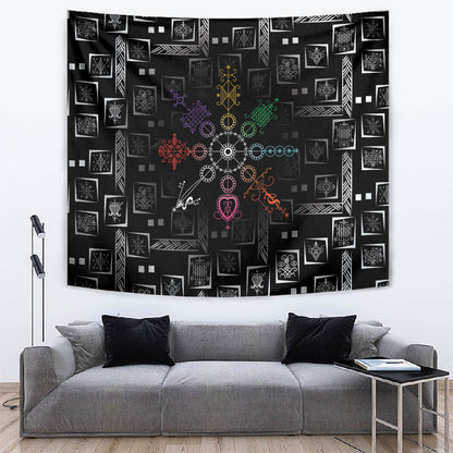 Afro Haiti Vodou Milokan Tapestry