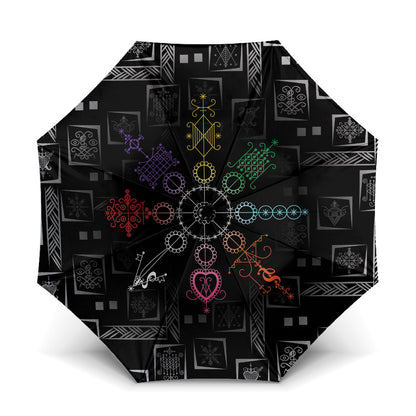 Afro Haiti Vodou Milokan Umbrella