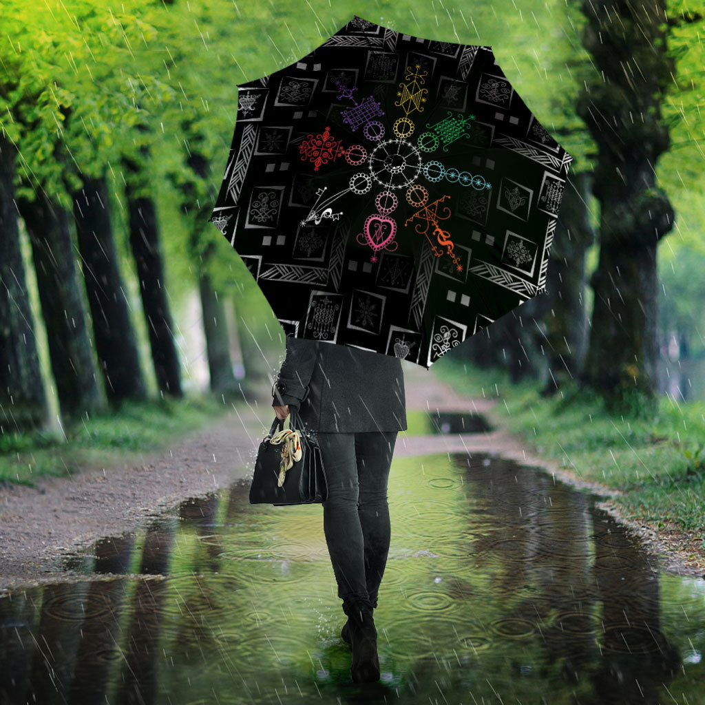 Afro Haiti Vodou Milokan Umbrella