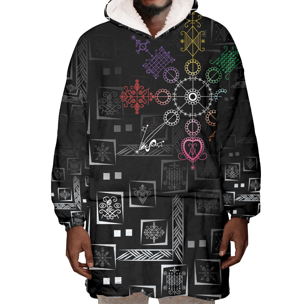 Afro Haiti Vodou Milokan Wearable Blanket Hoodie
