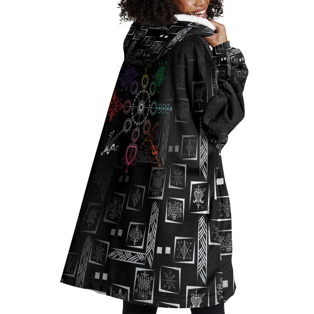 Afro Haiti Vodou Milokan Wearable Blanket Hoodie