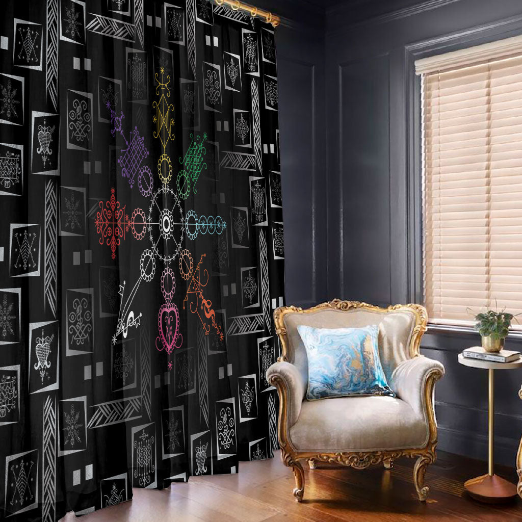 Afro Haiti Vodou Milokan Window Curtain