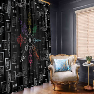 Afro Haiti Vodou Milokan Window Curtain