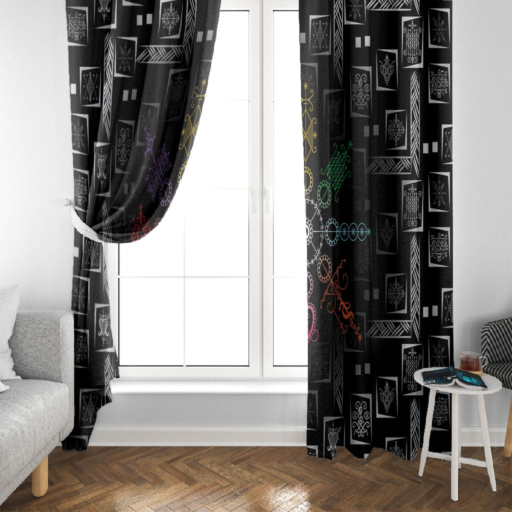 Afro Haiti Vodou Milokan Window Curtain