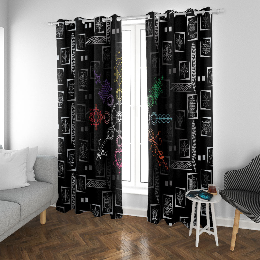 Afro Haiti Vodou Milokan Window Curtain