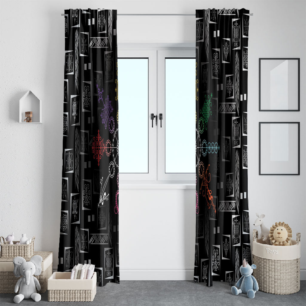 Afro Haiti Vodou Milokan Window Curtain