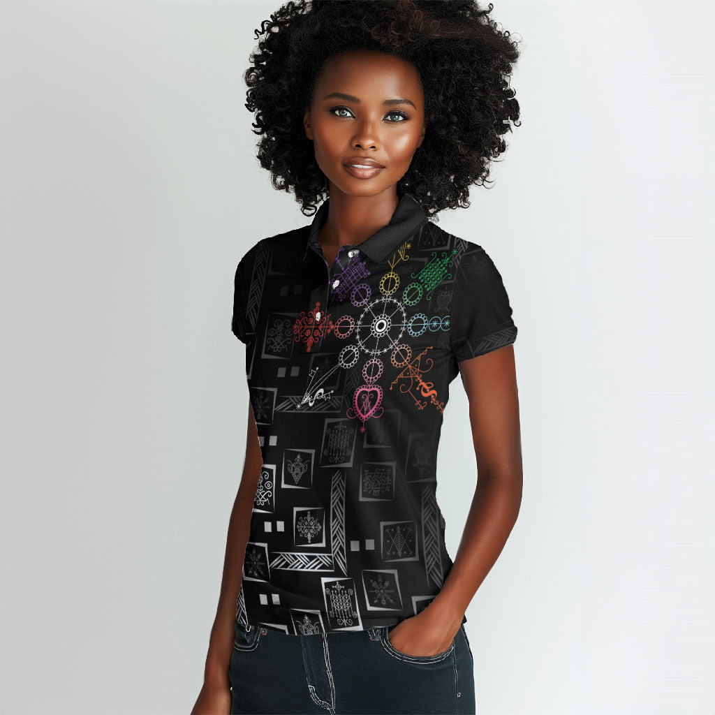 Afro Haiti Vodou Milokan Women Polo Shirt