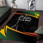 St Kitts and Nevis Cricket Afro Area Rug Go Patriots Go Champions - African Pride