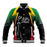 St Kitts and Nevis Cricket Custom Afro Baseball Jacket Go Patriots Go Champions - African Pride