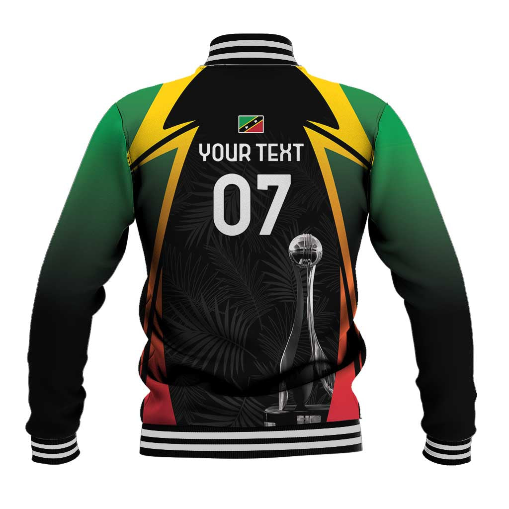 St Kitts and Nevis Cricket Custom Afro Baseball Jacket Go Patriots Go Champions - African Pride