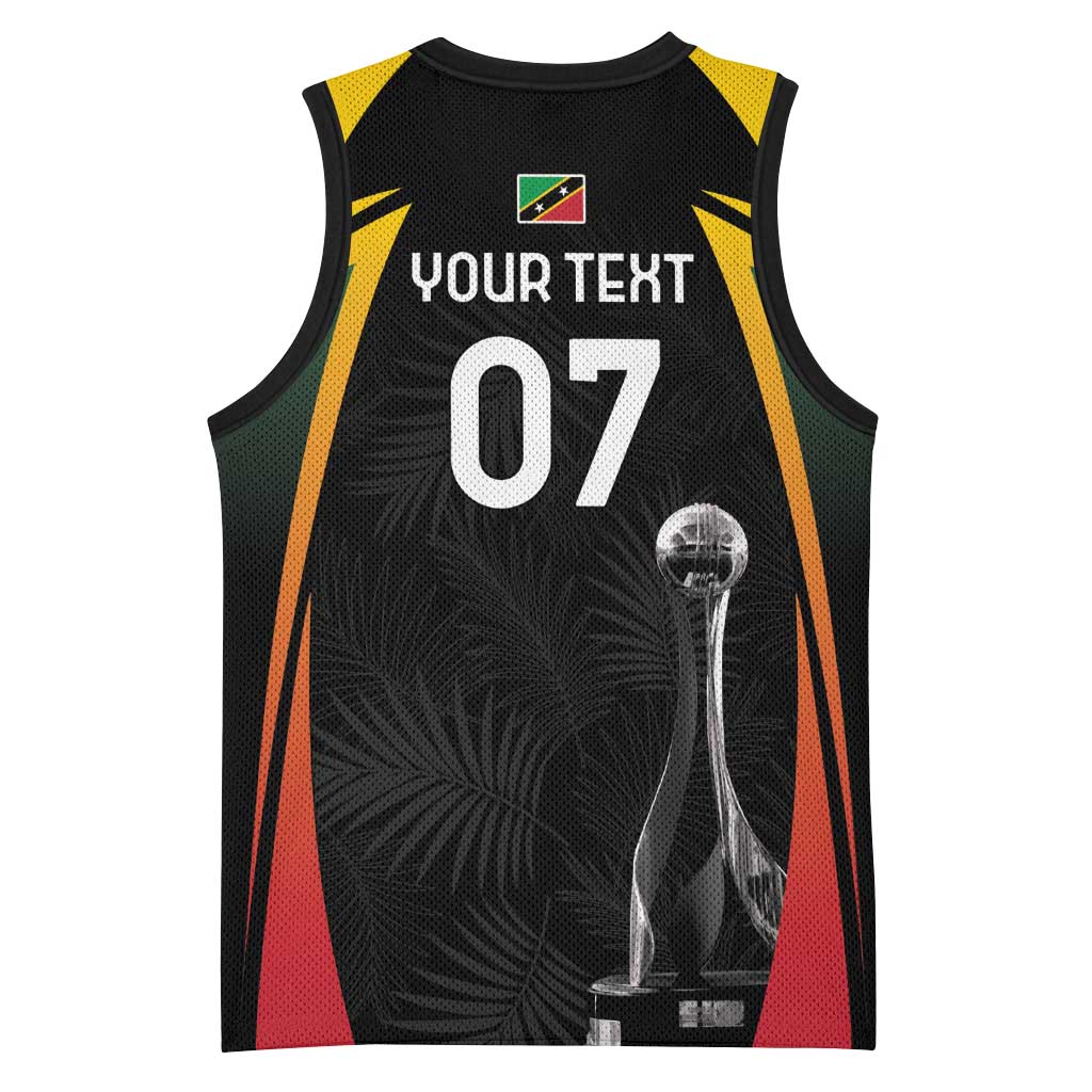 St Kitts and Nevis Cricket Custom Afro Basketball Jersey Go Patriots Go Champions LT7