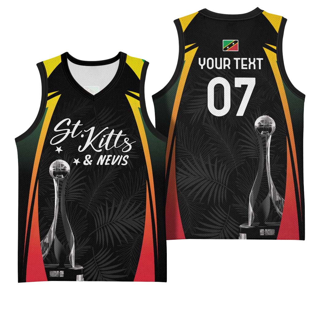 St Kitts and Nevis Cricket Custom Afro Basketball Jersey Go Patriots Go Champions LT7
