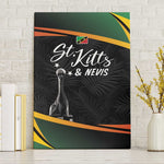 St Kitts and Nevis Cricket Afro Canvas Wall Art Go Patriots Go Champions - African Pride