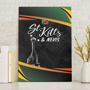 St Kitts and Nevis Cricket Afro Canvas Wall Art Go Patriots Go Champions - African Pride