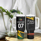 St Kitts and Nevis Cricket Custom Afro Tumbler With Handle Go Patriots Go Champions - African Pride