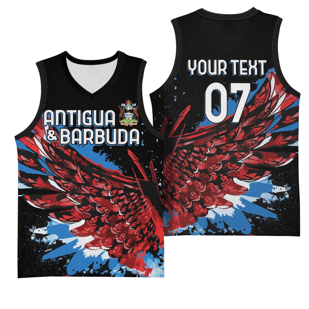 Afro-Antigua and Barbuda Cricket Custom Basketball Jersey Falcons Wings - Take Off LT7