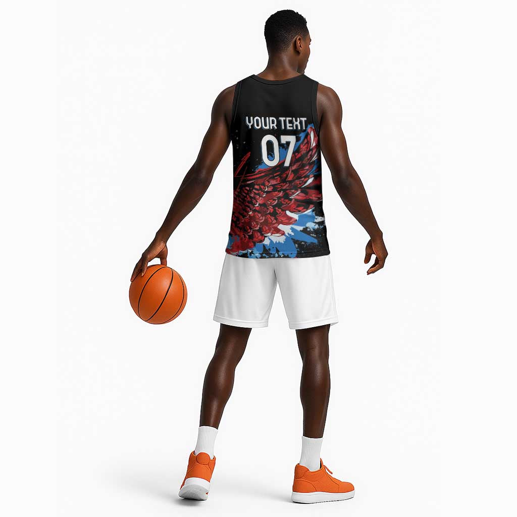 Afro-Antigua and Barbuda Cricket Custom Basketball Jersey Falcons Wings - Take Off LT7