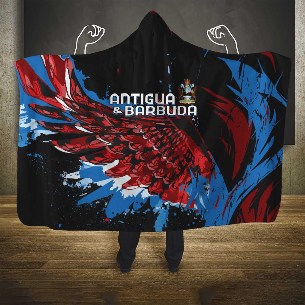 Afro-Antigua and Barbuda Cricket Hooded Blanket Falcons Wings - Take Off - African Pride