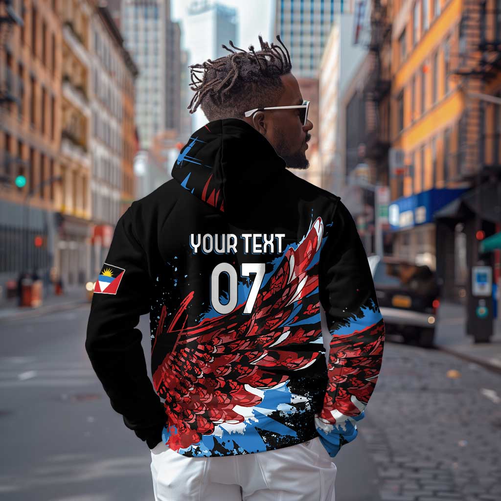 Afro-Antigua and Barbuda Cricket Custom Hoodie Falcons Wings - Take Off - African Pride