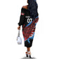 Afro-Antigua and Barbuda Cricket Custom Off The Shoulder Long Sleeve Dress Falcons Wings - Take Off - African Pride